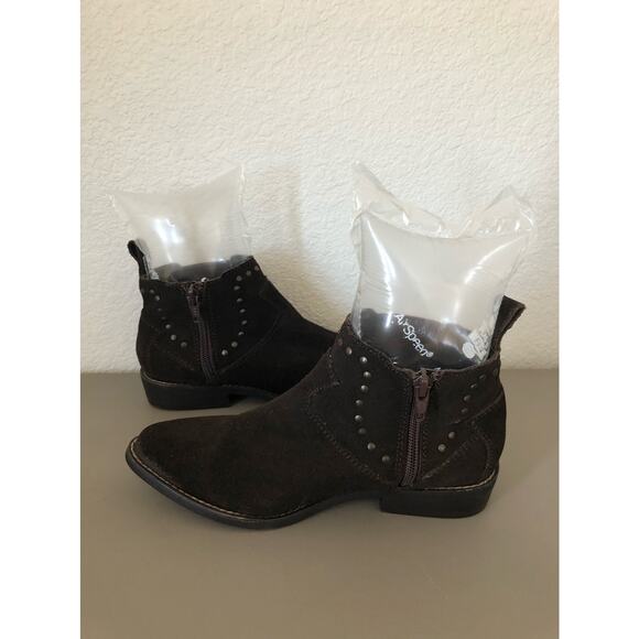 Treasure & Bond Girls Brown Suede Studded Bootie - 4 - Picture 5 of 8